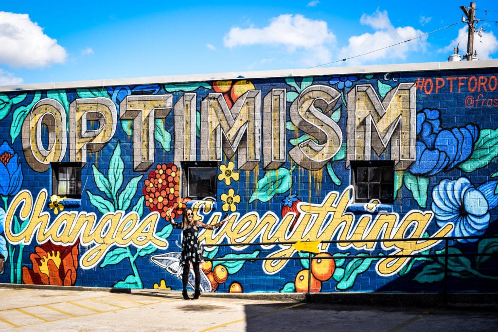 New #OptforOptimism Austin Mural by CultureMap Austin and Frost Bank Promotes Optimism