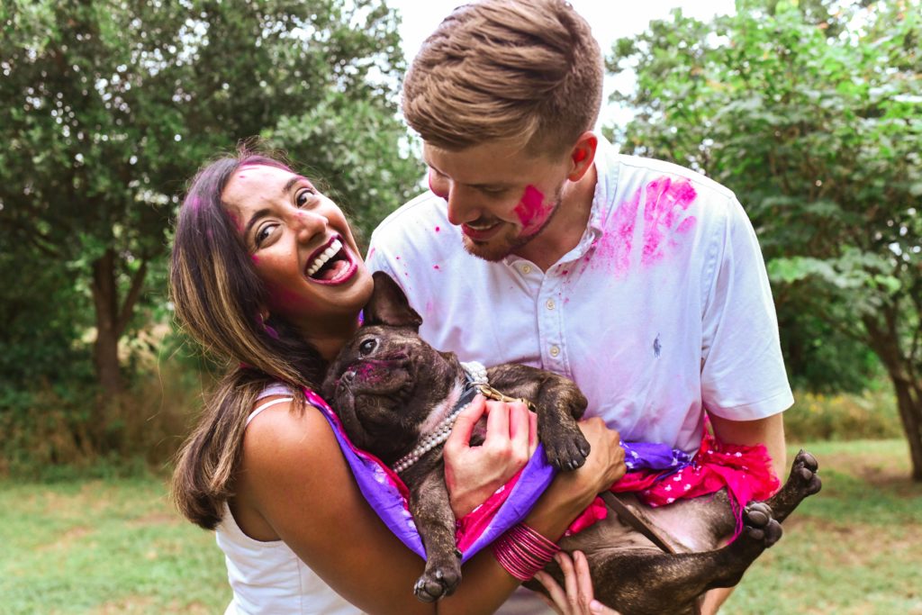 Pink smoke bomb gender reveal